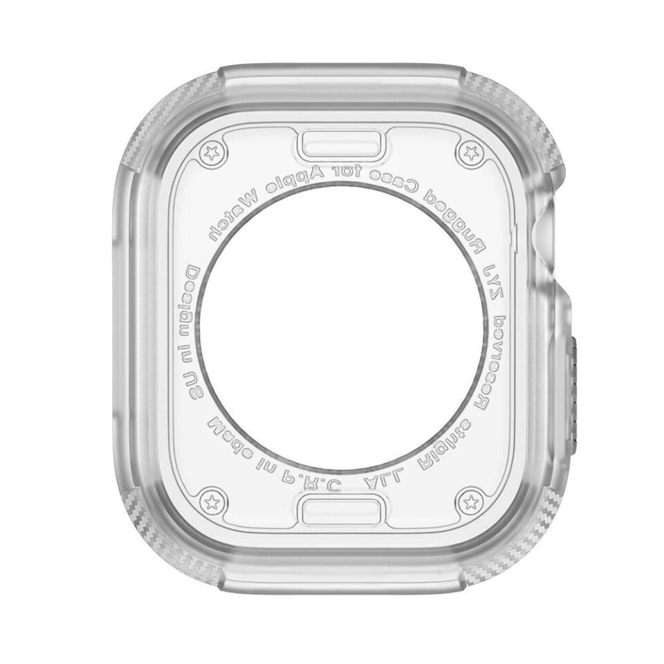 Apple Watch 10 46mm Kılıf Kasa Sert PC + Silikon Koruyucu Kapak (Gard 17) Siyah