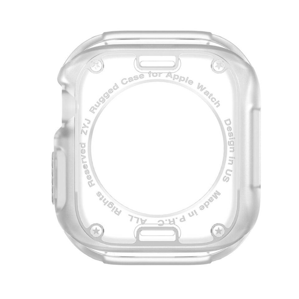 Apple Watch 10 46mm Kılıf Kasa Sert PC + Silikon Koruyucu Kapak (Gard 17) Siyah