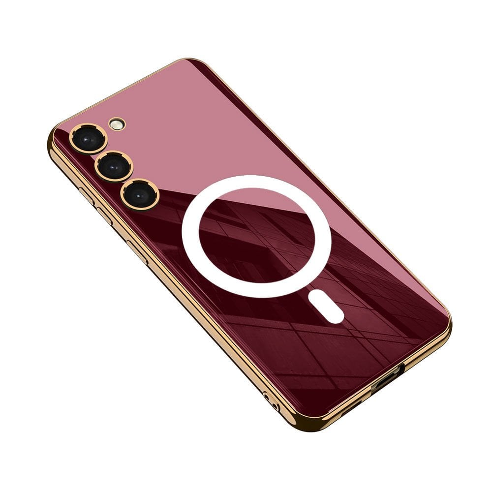 Samsung Galaxy S23 Kılıf Wireless Şarj Özellikli Kenarları Elektroplating Kaplama Aynalı HEPTEKİLETİŞİM Kent Kapak