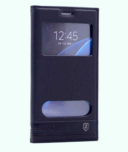 Samsung Galaxy C5 Kapaklı Kılıf Darbelere Karşı Tam Korumalı (ELİTE) Siyah