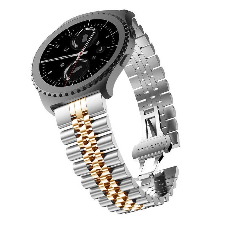 Samsung Galaxy Watch Active 2 40mm (20mm) Metal Kordon Göz Alıcı Tasarım (KRD-36) Rose Gold