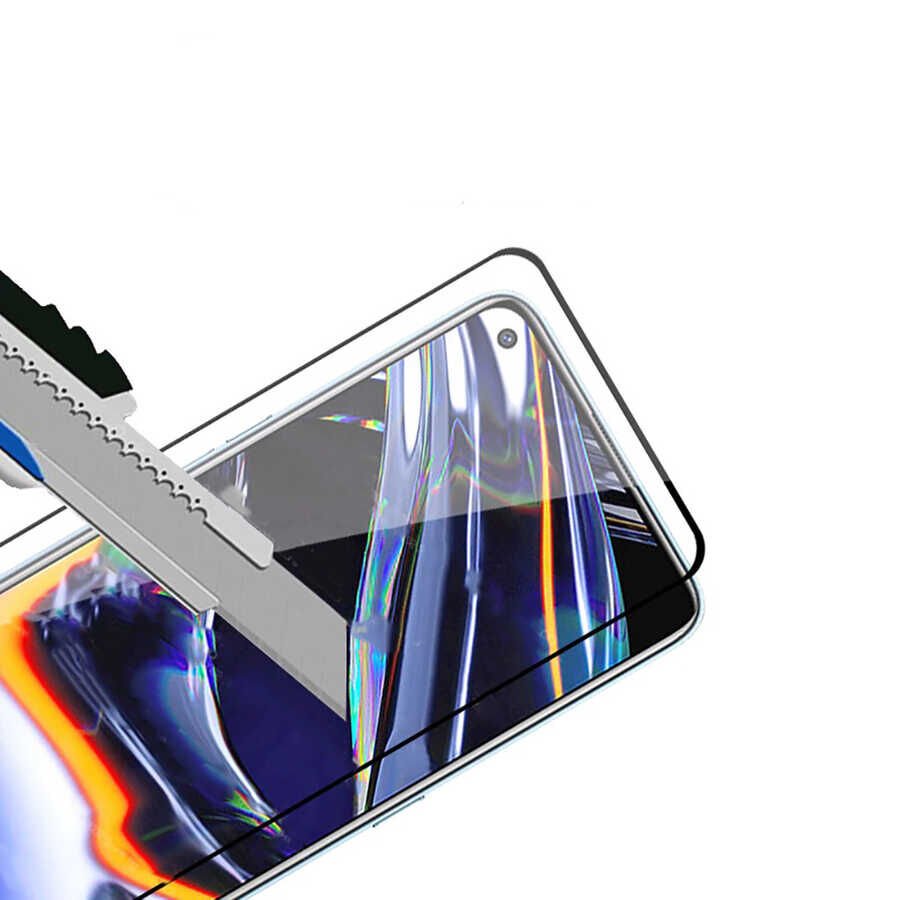 Realme 7 HEPTEKİLETİŞİM Kenarları Kırılmaya Dayanıklı Cam Ekran Koruyucu