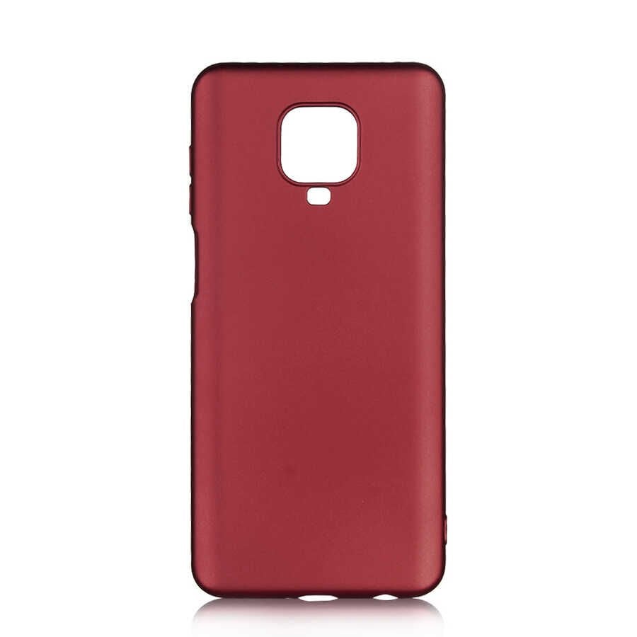 Xiaomi Redmi Note 9S Kılıf Yumuşak Dokulu Soft Esnek İnce Mat Renkli Silikon Kapak (PREMİER) Rose Gold