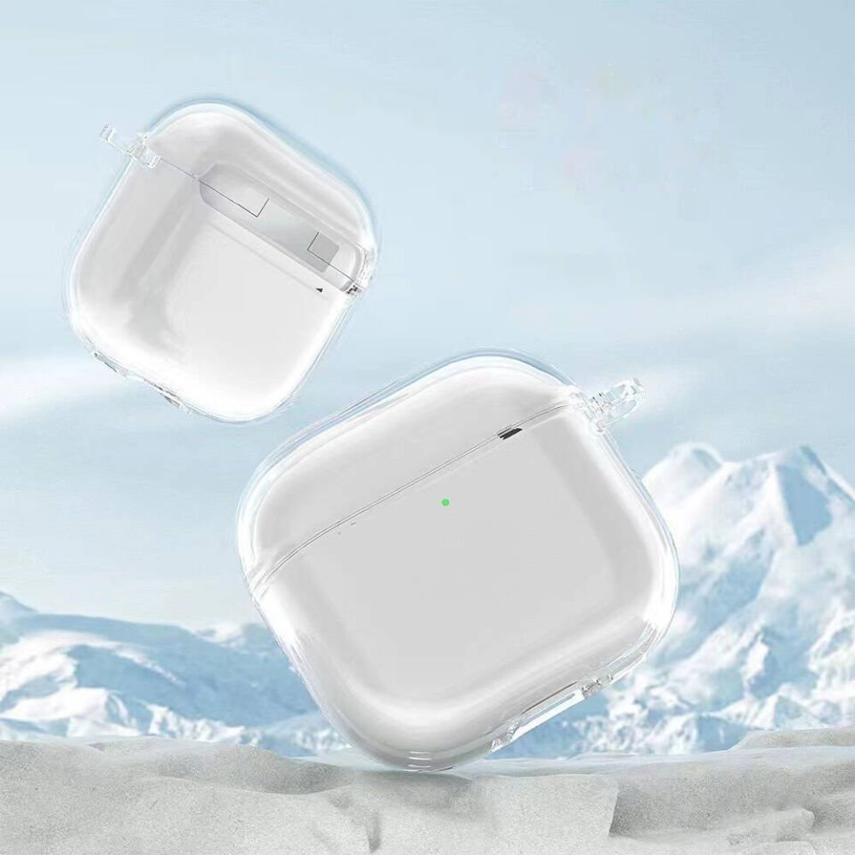 Apple Airpods 4 Kılıf Şeffaf Kristal Silikon Kılıf (Airbag 14) Şeffaf