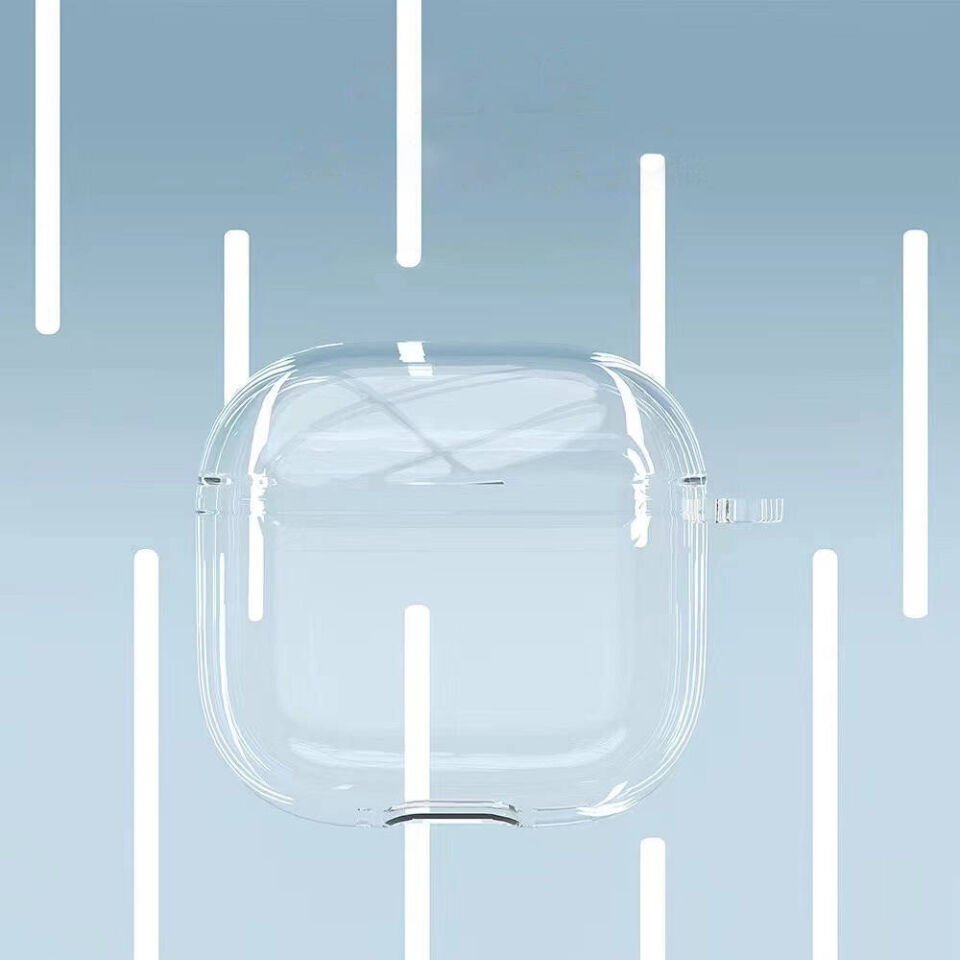 Apple Airpods 4 Kılıf Şeffaf Kristal Silikon Kılıf (Airbag 14) Şeffaf