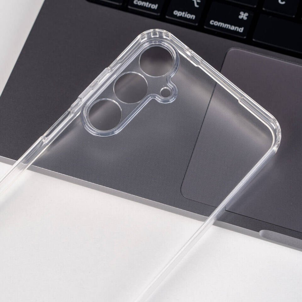 Samsung Galaxy A55 Kılıf Darbe Emici Kamera Korumalı Esnek Şeffaf Silikon Kapak (02-ANTİ) Renksiz