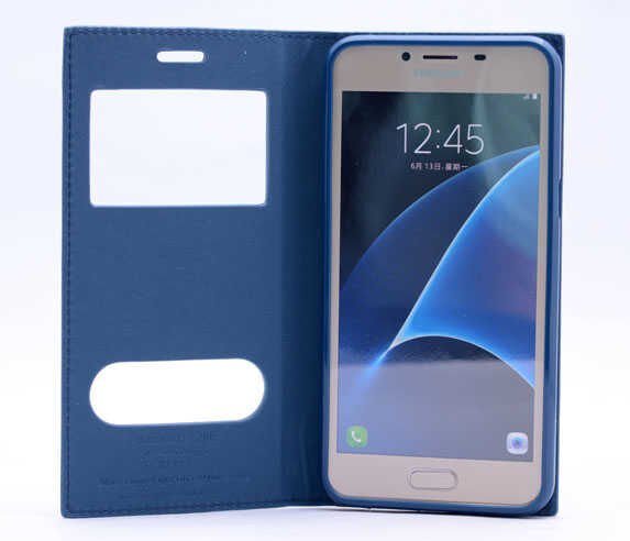 Samsung Galaxy C5 Kapaklı Kılıf Darbelere Karşı Tam Korumalı (ELİTE) Turkuaz