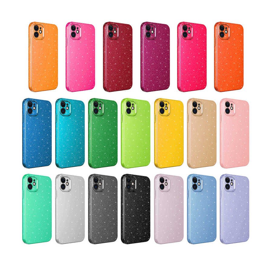Apple iPhone 11 Kılıf Kamera Korumalı Simli Lüks HEPTEKİLETİŞİM Koton Kapak