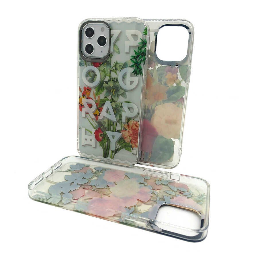 Apple iPhone 12 Kılıf Kajsa Floral Kapak