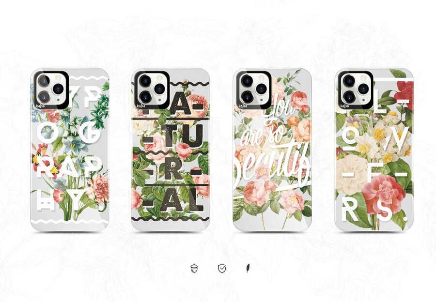 Apple iPhone 12 Kılıf Kajsa Floral Kapak