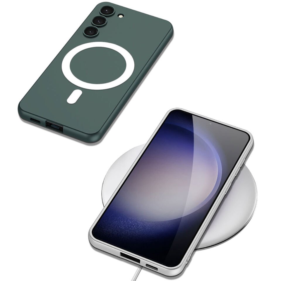 Samsung Galaxy S23 Kılıf Wireless Şarj Özellikli HEPTEKİLETİŞİM Kıpta Magsafe Silikon Kapak