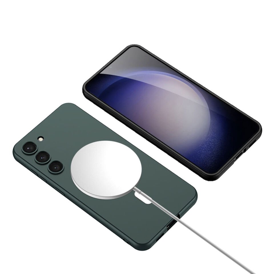 Samsung Galaxy S23 Kılıf Wireless Şarj Özellikli HEPTEKİLETİŞİM Kıpta Magsafe Silikon Kapak