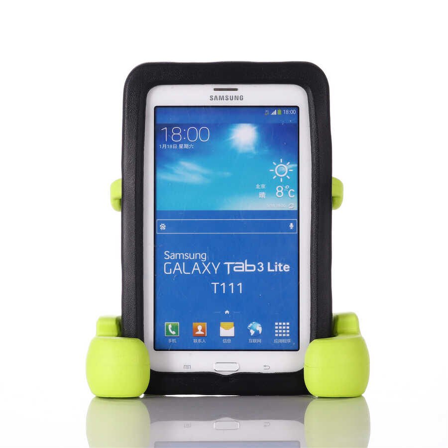 Samsung Galaxy Tab 3 Lite 7.0 T110 T113 T115 Çocuklar İçin Tablet Kılıfı (Eva) Pembe Koyu