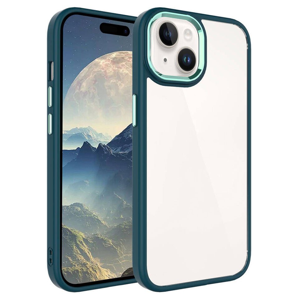 Apple iPhone 15 Plus Kılıf HEPTEKİLETİŞİM Krom Kapak