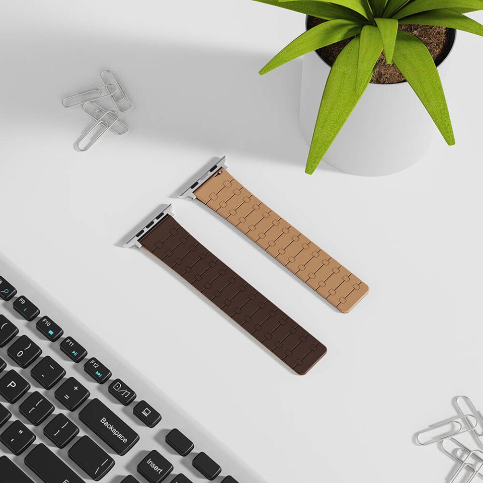 Apple Watch 40mm HEPTEKİLETİŞİM KRD-111 Çizgili Desenli Silikon Kordon