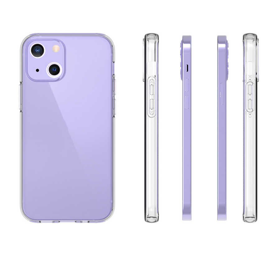 iPhone 15 Plus Şeffaf Kılıf Yumuşak İnce Tasarımlı Kapak (SÜPER) Renksiz