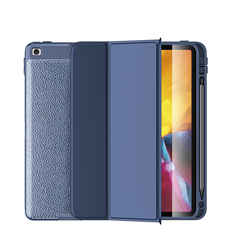 Apple Ipad 9. 8. 7. Nesil 10.2'' Kılıf Pu Deri Kalem Bölmeli A2602 A2603 A2604 A2605 (WLONS) Lacivert