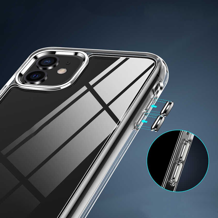 Apple iPhone 11 Kılıf Standlı Şeffaf Silikon HEPTEKİLETİŞİM L-Stand Kapak