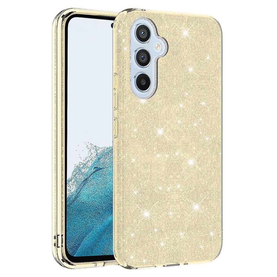 Samsung Galaxy A34 Kılıf Renkli Parıltılı Simli Işıltılı Silikon Kapak (SHİNİNG) Gümüş
