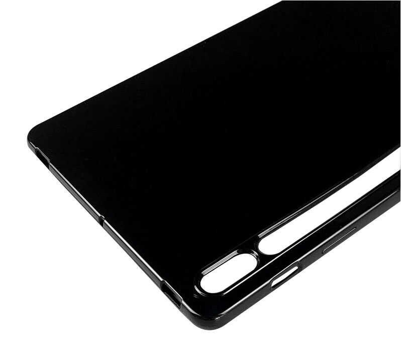 Samsung Galaxy Tab S7 S8 X700 11 inc T870 T875 T877 Şeffaf Silikon Tablet Kılıf (T-SÜPER) Siyah