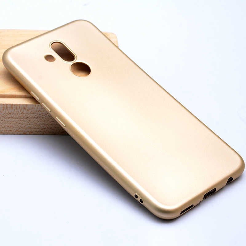 Huawei Mate 20 Lite Kılıf Yumuşak Dokulu Soft Esnek İnce Mat Renkli Silikon Kapak (PREMİER) Mürdüm