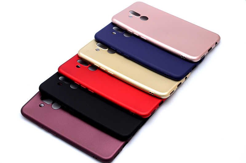 Huawei Mate 20 Lite Kılıf Yumuşak Dokulu Soft Esnek İnce Mat Renkli Silikon Kapak (PREMİER) Mürdüm