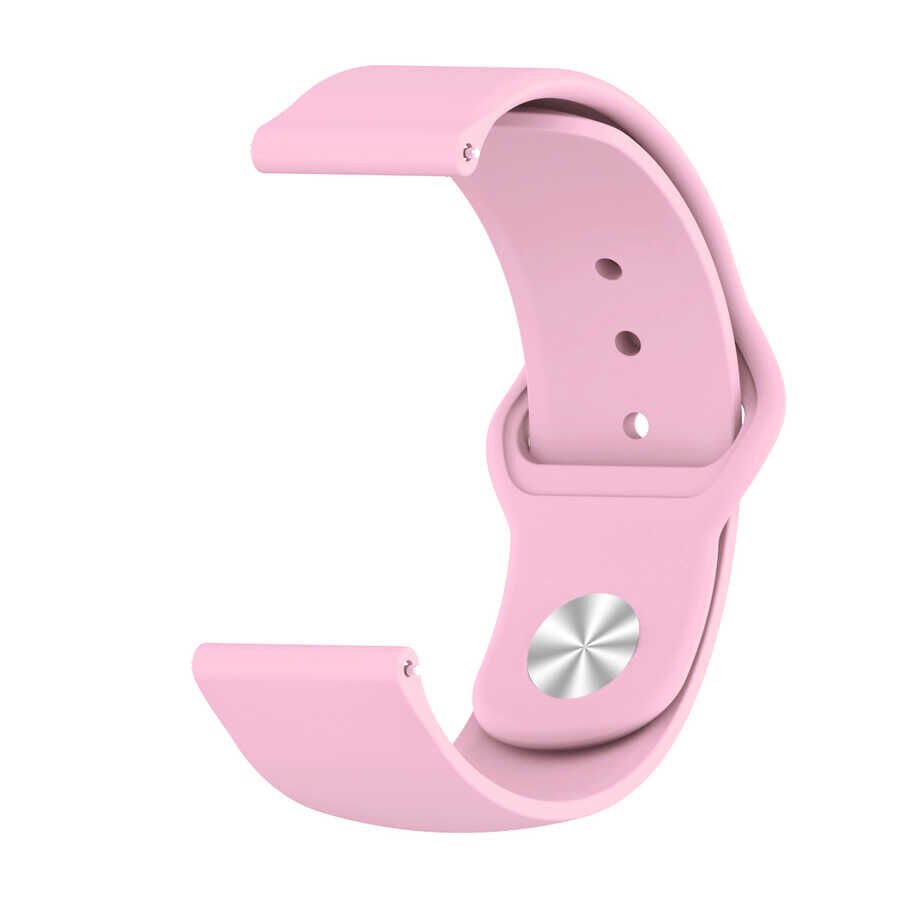 Xiaomi Amazfit Pace (22mm) Silikon Kordon Esnek Malzeme (krd-11) Pembe