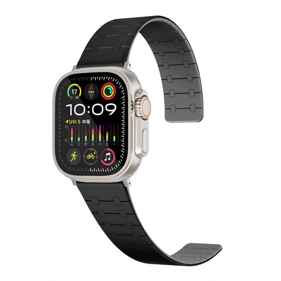 Apple Watch 44mm HEPTEKİLETİŞİM KRD-111 Çizgili Desenli Silikon Kordon
