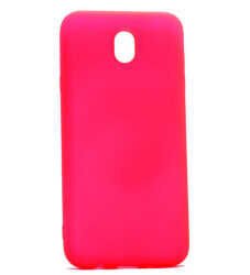 Samsung Galaxy J530 Pro Kılıf Yumuşak Dokulu Soft Esnek İnce Mat Renkli Silikon Kapak (PREMİER) Pembe