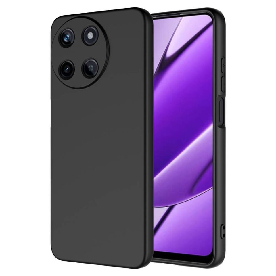 Realme 11 4G Kılıf Kadife İç Yüzey Yumuşak Dokulu Kamera Korumalı Kapak (MARA) Siyah