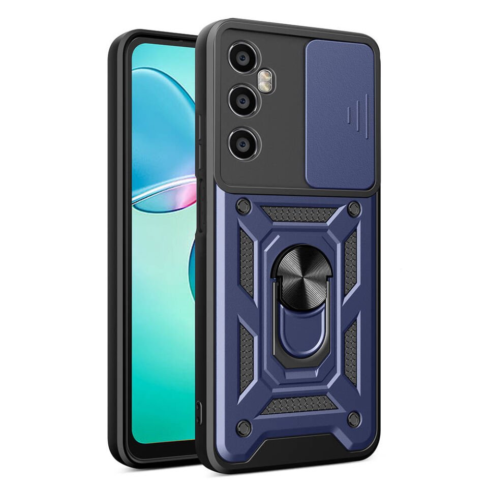 Realme C65 4G Kılıf Magnetik Standlı Kamera Korumalı HEPTEKİLETİŞİM Sürgülü Vega Kapak
