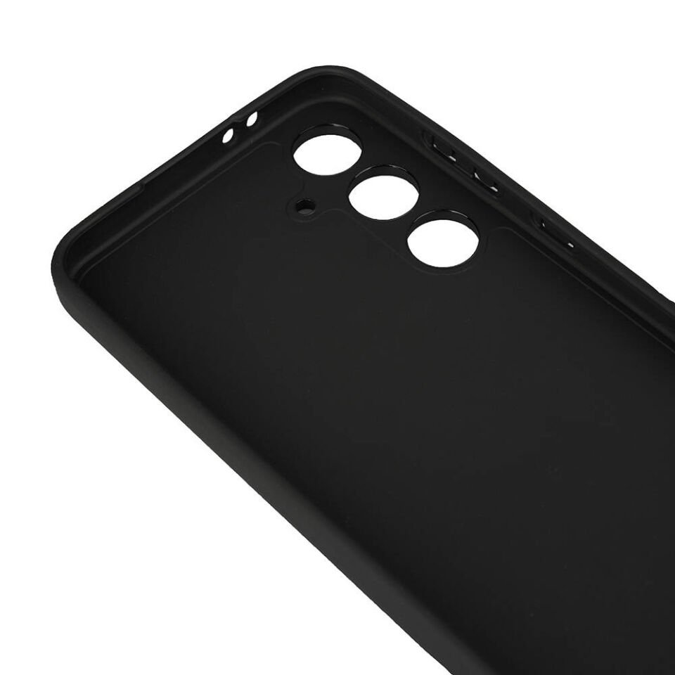 Samsung Galaxy S24 FE Kılıf Kamera Korumalı Esnek Renkli Silikon Kapak (Biye) Siyah