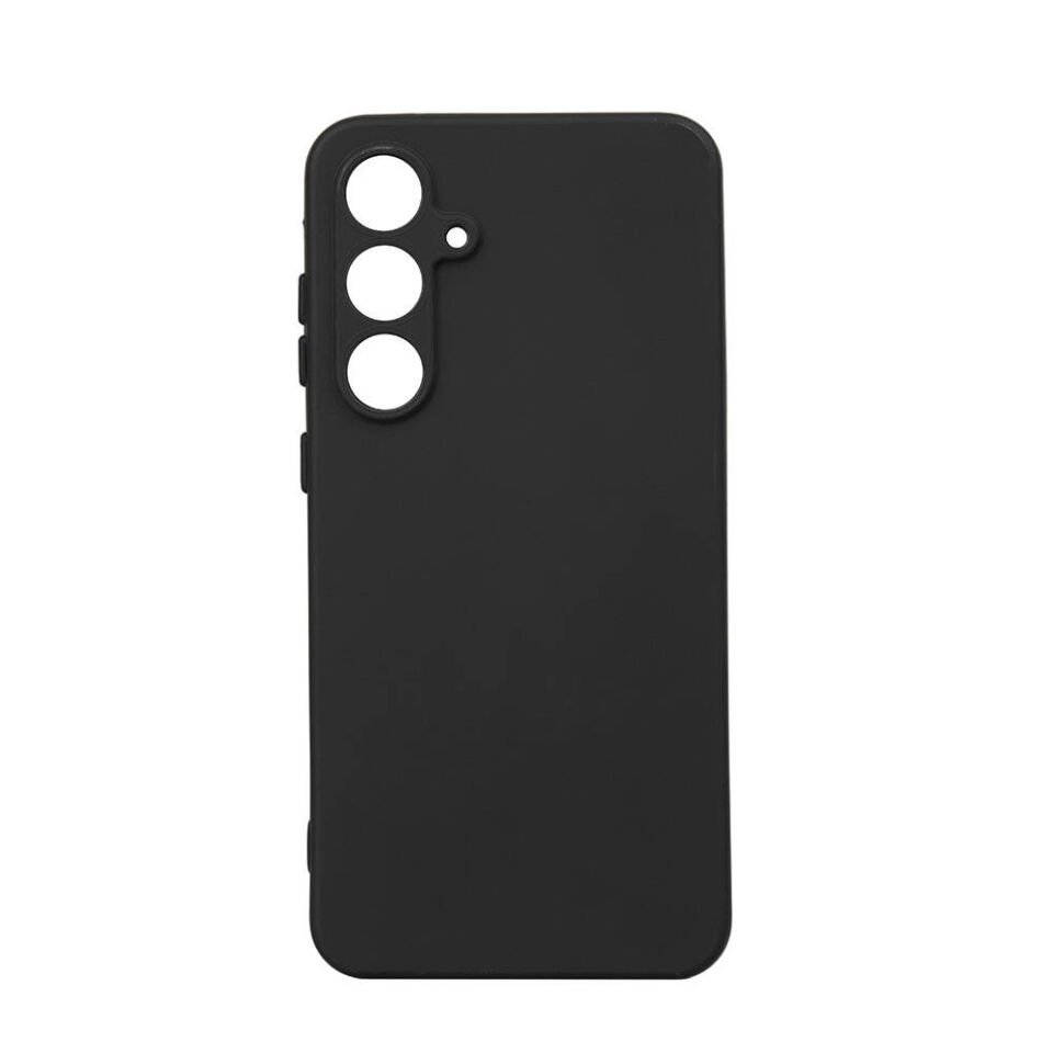 Samsung Galaxy S24 FE Kılıf Kamera Korumalı Esnek Renkli Silikon Kapak (Biye) Siyah