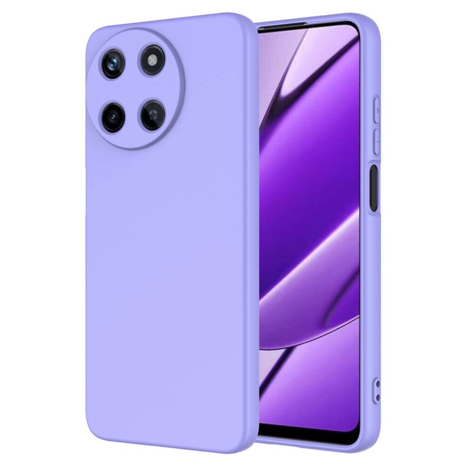 Realme 11 4G Kılıf Kadife İç Yüzey Yumuşak Dokulu Kamera Korumalı Kapak (MARA) Lila