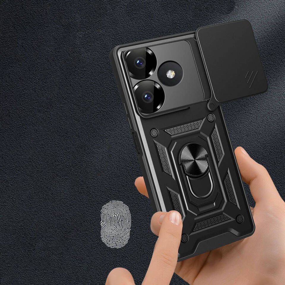 Xiaomi Redmi 13 4G Kılıf Magnetik Standlı Kamera Korumalı HEPTEKİLETİŞİM Sürgülü Vega Kapak