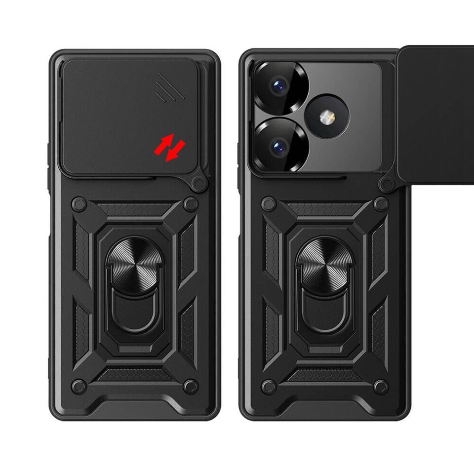 Xiaomi Redmi 13 4G Kılıf Magnetik Standlı Kamera Korumalı HEPTEKİLETİŞİM Sürgülü Vega Kapak