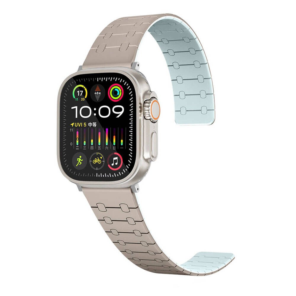 Apple Watch Ultra 49mm HEPTEKİLETİŞİM KRD-111 Çizgili Desenli Silikon Kordon