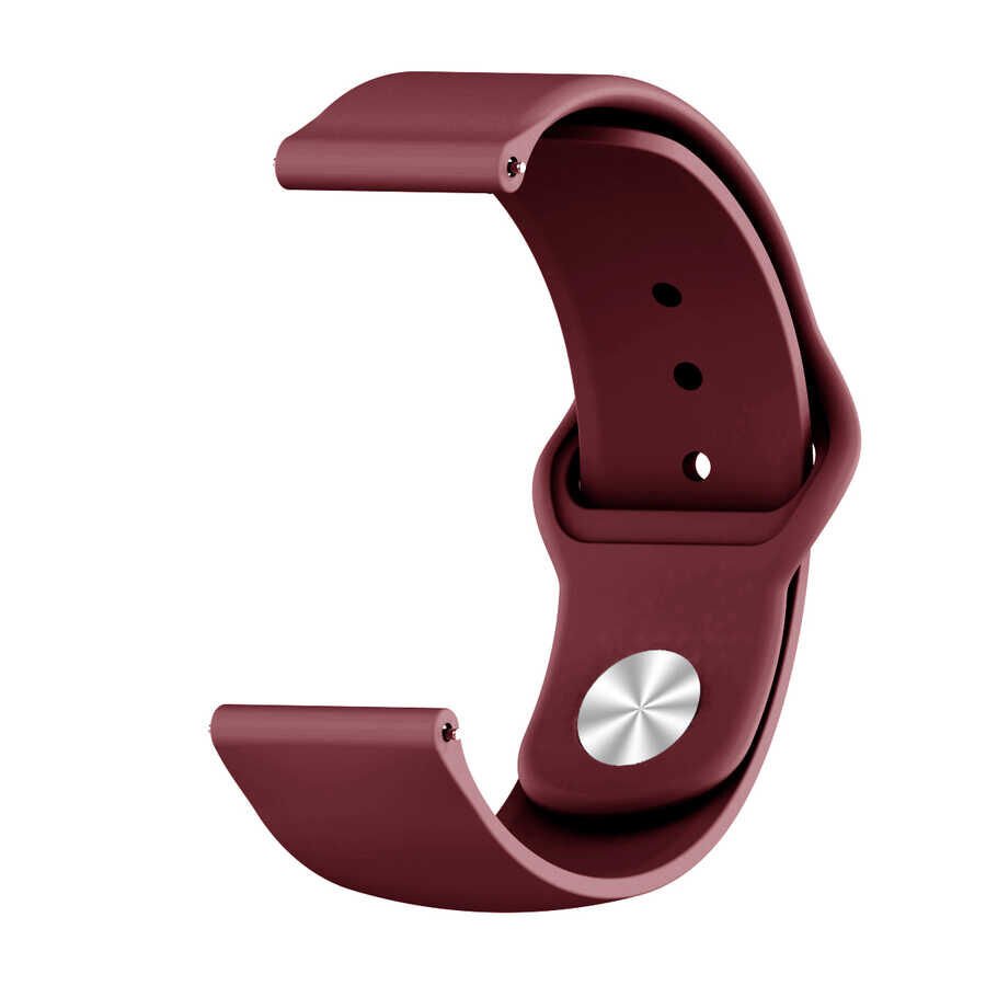 Xiaomi Amazfit Pace (22mm) Silikon Kordon Esnek Malzeme (krd-11) Mürdüm