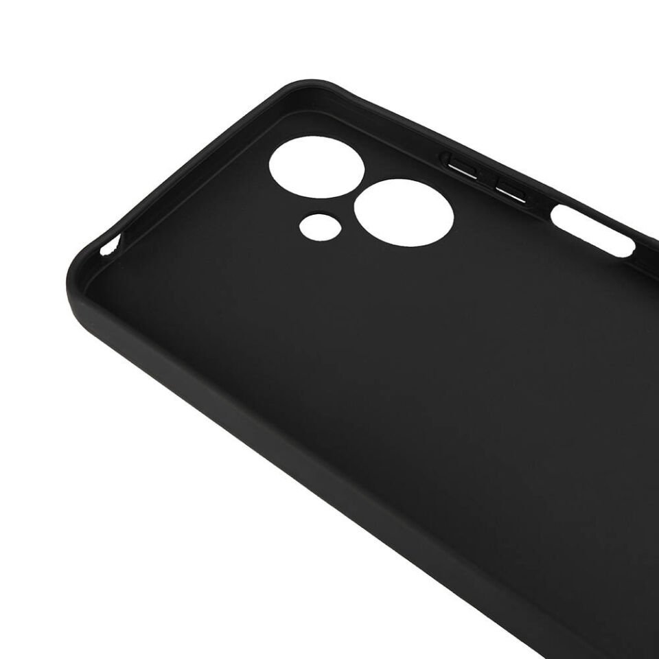 Xiaomi Poco M6 5G Kılıf Kamera Korumalı Esnek Renkli Silikon Kapak (Biye) Siyah