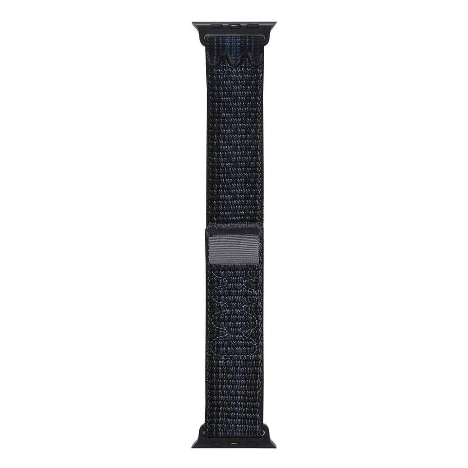 Apple Watch 2/3/4/5/6/7/8/se/nike 38mm 40mm 41mm Hasır Kordon Tasarım (KRD-91) Siyah