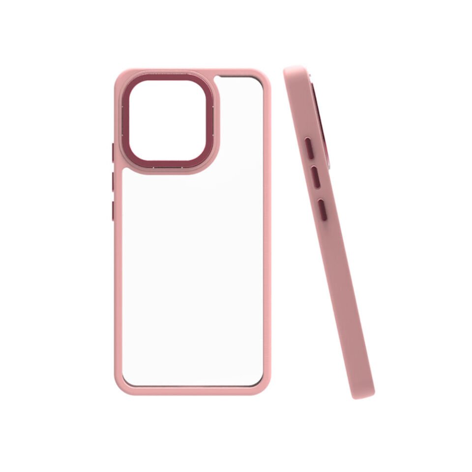 Xiaomi Mi 13 Kılıf Kamera Çıkıntılı Arkası Şeffaf Hassas Tuşlu Kenarlı Kapak (Flora) Rose Gold