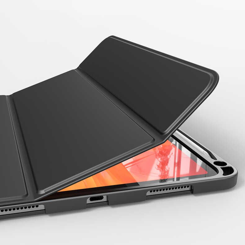 Ipad Pro 12.9 2020 4.nesil Kılıf Pu Deri Kalem Bölmeli Standlı A2229 A2069 A2232 A2233 (WLONS) Koyu Yeşil