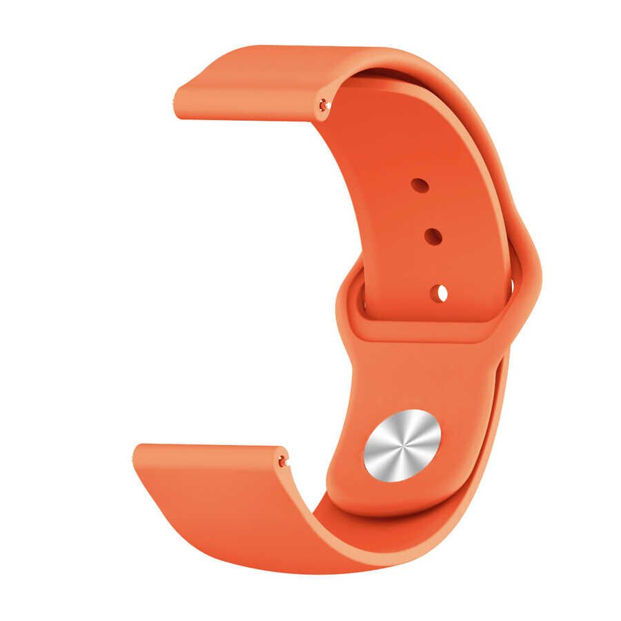 Xiaomi Amazfit Pace (22mm) Silikon Kordon Esnek Malzeme (krd-11) Turuncu