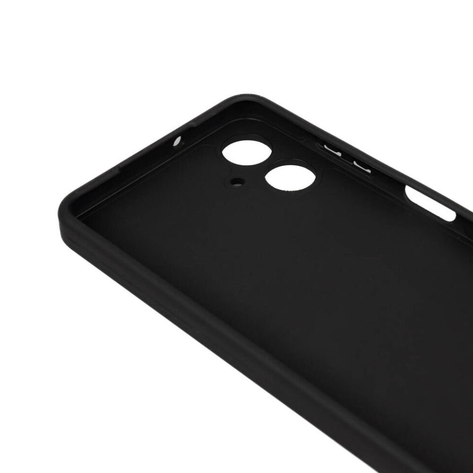 Samsung Galaxy A06 Kılıf Kamera Korumalı Esnek Renkli Silikon Kapak (Biye) Siyah