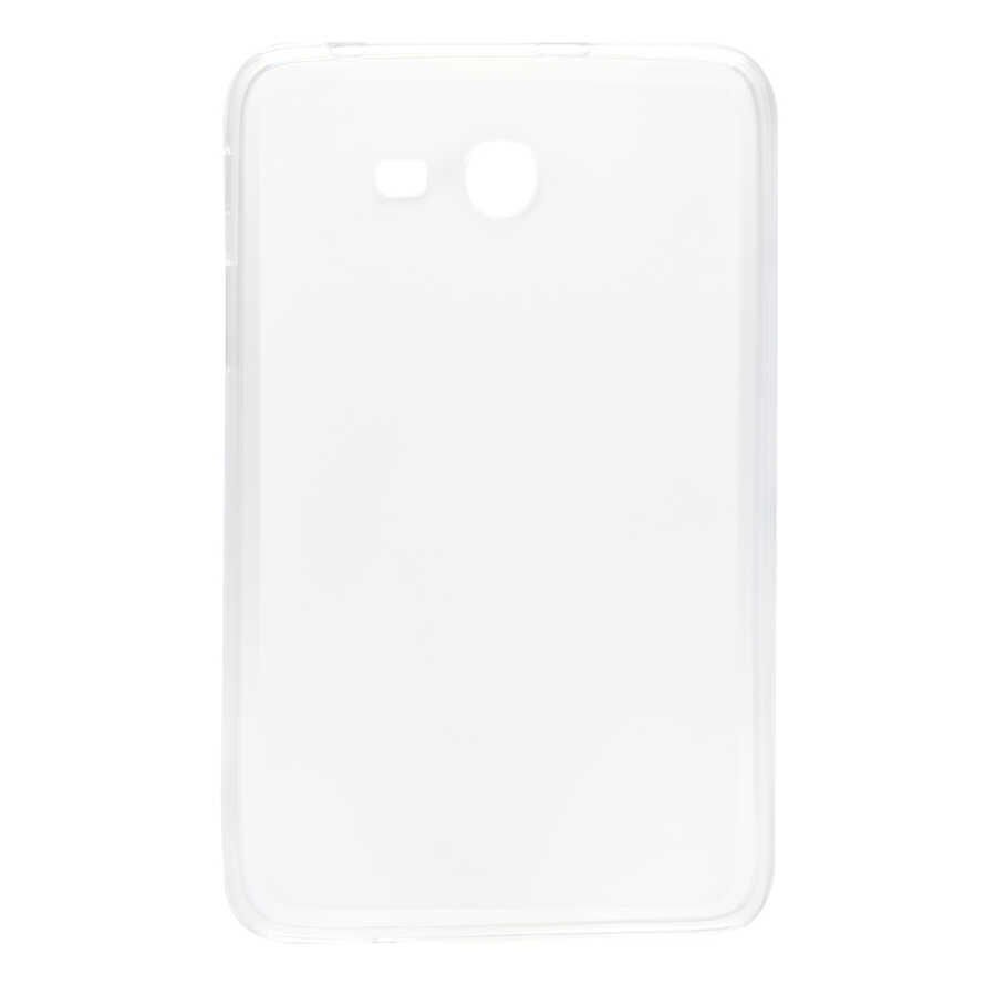Samsung Galaxy Tab 3 Lite 7.0 T110 T113 T115 Şeffaf Silikon Tablet Kılıf Korunaklı Yapı (T-SÜPER) Beyaz