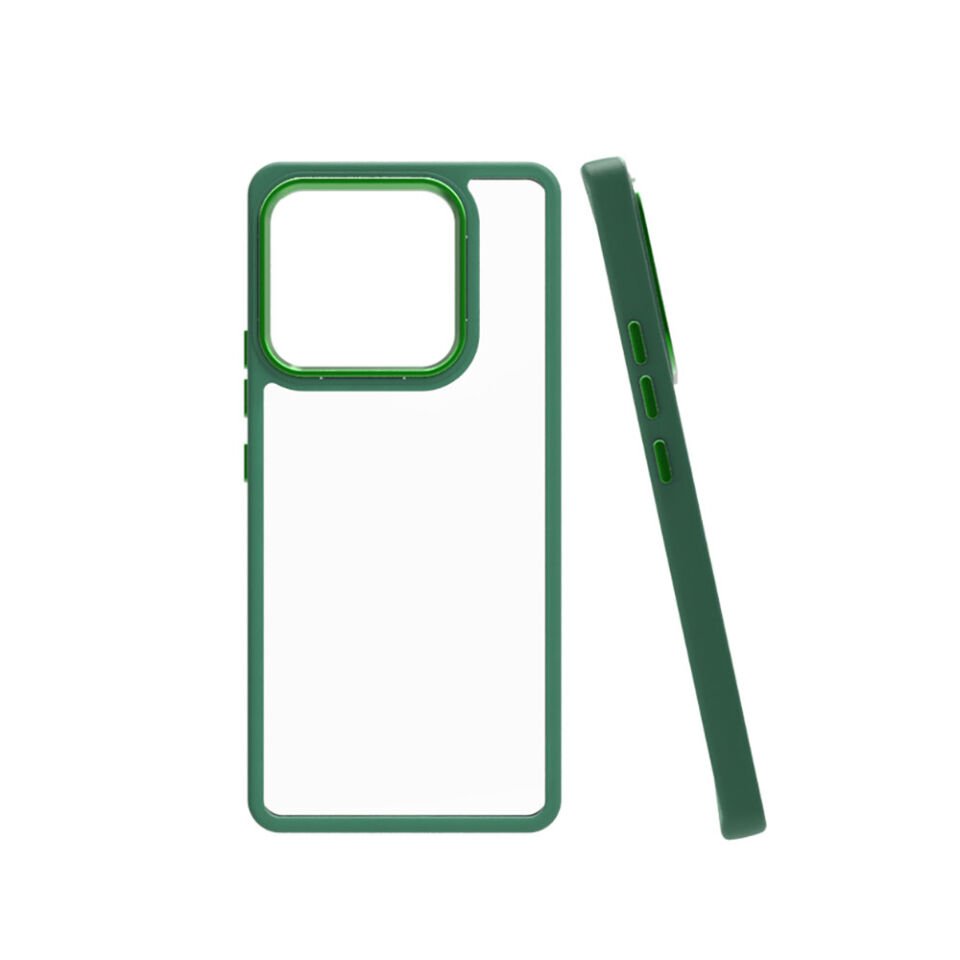 Xiaomi Mi 13 Pro Kılıf Kamera Çıkıntılı Arkası Şeffaf Hassas Tuşlu Kenarlı Kapak (Flora) Kırmızı