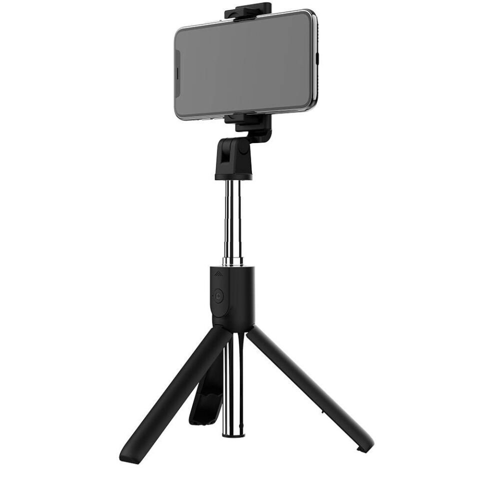 Bluetooth Selfie Özellikli Çok Fonksiyonlu Teleskopik Canlı Yayın Tripod Selfie Çubuğu (S05) Siyah