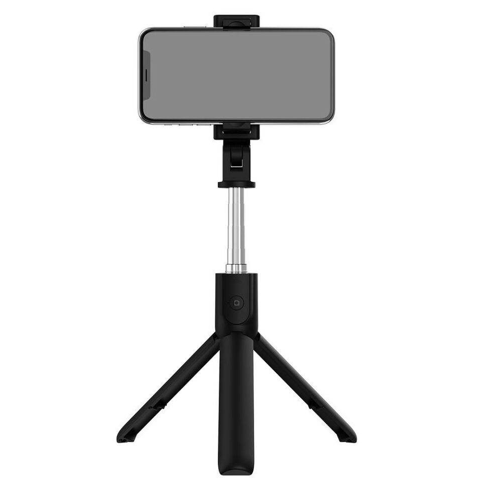 Bluetooth Selfie Özellikli Çok Fonksiyonlu Teleskopik Canlı Yayın Tripod Selfie Çubuğu (S05) Siyah