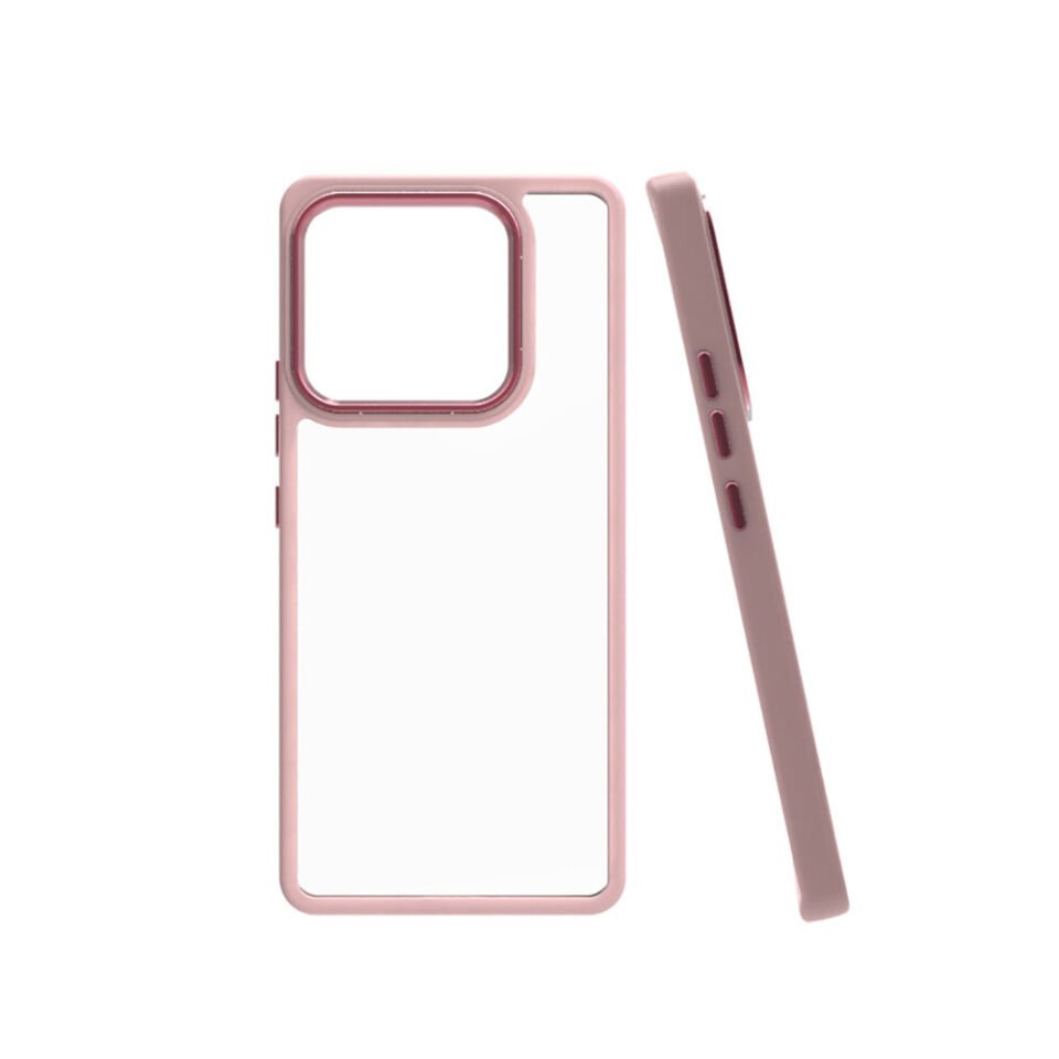 Xiaomi Mi 13 Pro Kılıf Kamera Çıkıntılı Arkası Şeffaf Hassas Tuşlu Kenarlı Kapak (Flora) Rose Gold