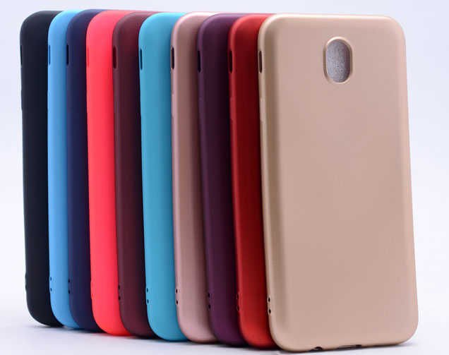 Samsung Galaxy J730 Pro Kılıf Yumuşak Dokulu Soft Esnek İnce Mat Renkli Silikon Kapak (PREMİER) Saks Mavi